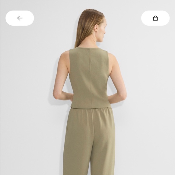 Aritzia Wilfred Attire Sun-dried Olive Vest - Picture 3 of 7